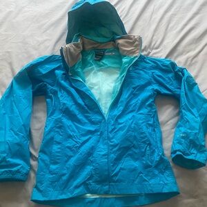 Girls The North Face Vest Size HyVent Rain Coat Size Medium 10-12 Blue